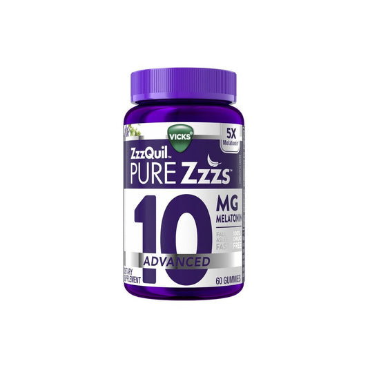 Vicks ZzzQuil Pure Zzzs Advanced Melatonin Sleep Aid Gummies- Berry, 60 Ct