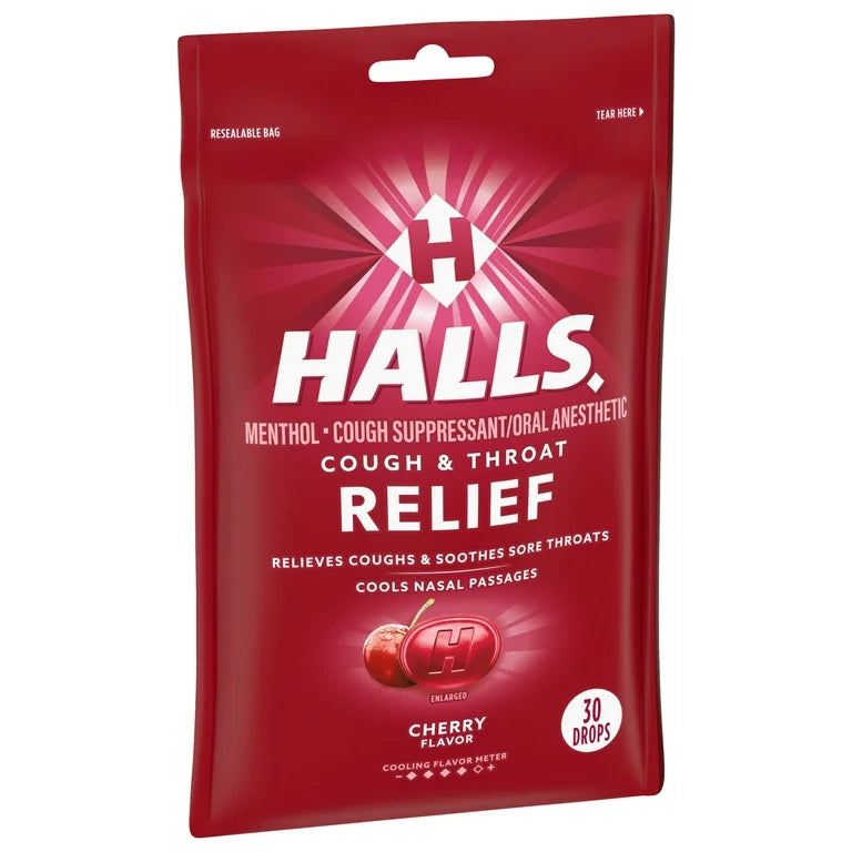 HALLS Relief Cough Drops, 30 Drops (click for options)