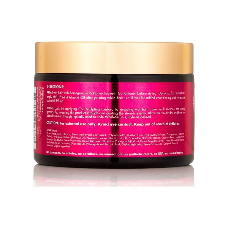 Mielle Organics Pomegranate & Honey Curl Sculpting Custard 12 oz, Curly Hair