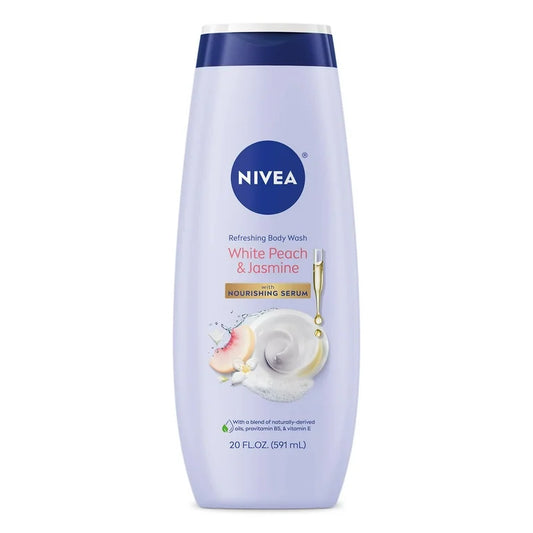 NIVEA Refreshing White Peach and Jasmine Body Wash 20oz