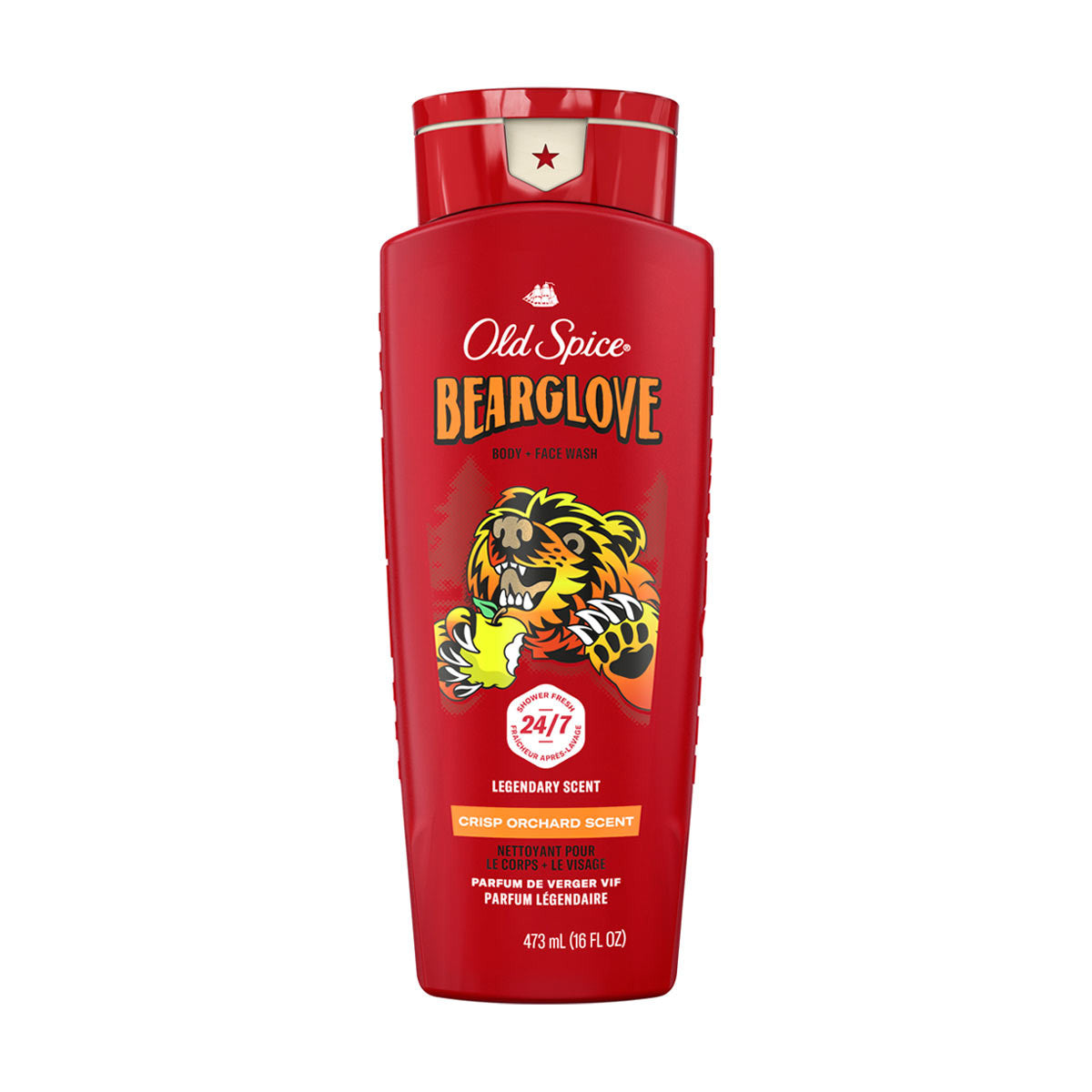 Gel de baño limpiador Old Spice para hombres, Bearglove, 16 oz