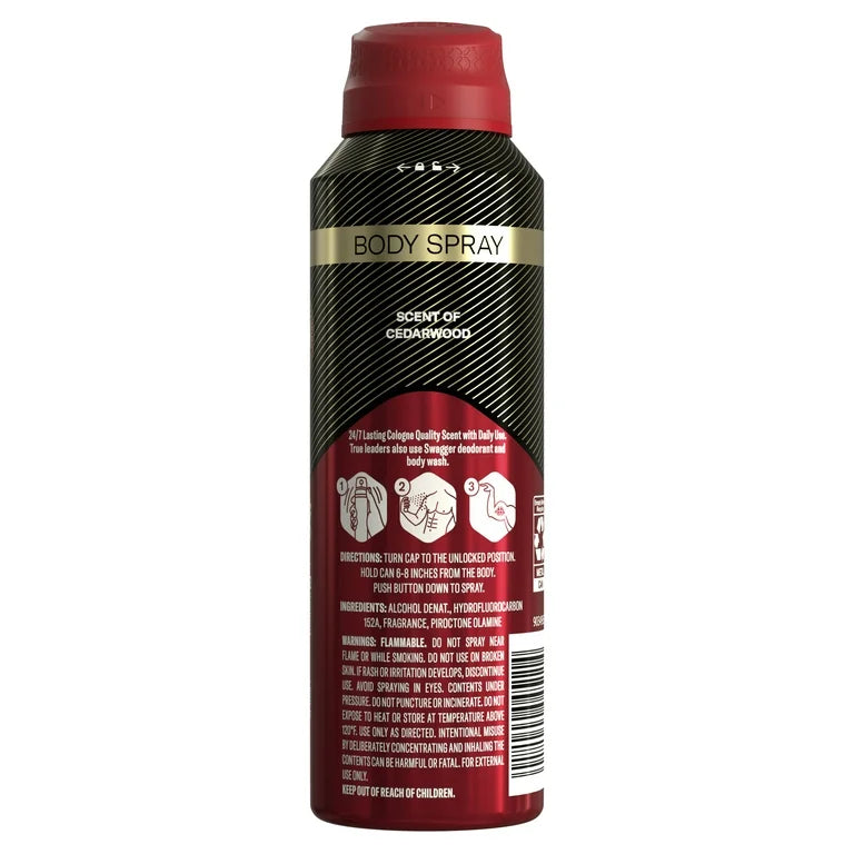 Old Spice Aluminum Free Body Spray for Men, Swagger, 5.1 oz