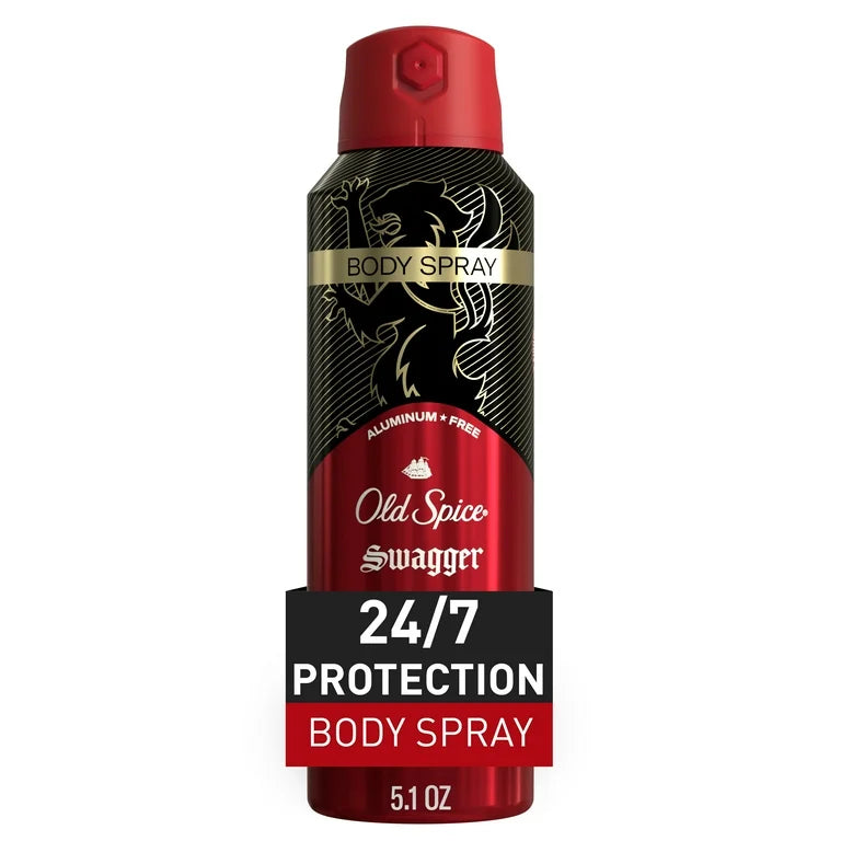 Old Spice Aluminum Free Body Spray for Men, Swagger, 5.1 oz