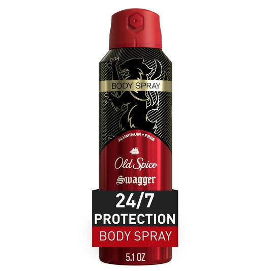 Old Spice Aluminum Free Body Spray for Men, Swagger, 5.1 oz