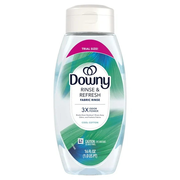Downy Rinse & Refresh Laundry Odor Remover and Fabric Softener, Cool Cotton, 16 fl oz