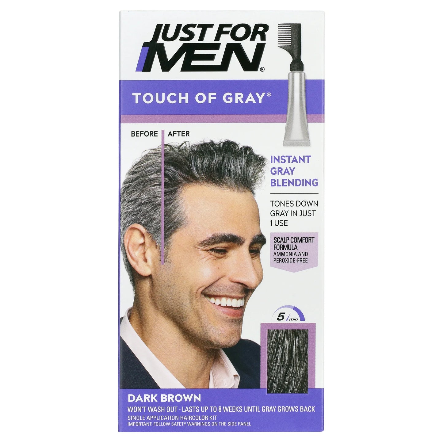 Just For Men Touch Of Gray Dark Brown Permanent Hair Color***