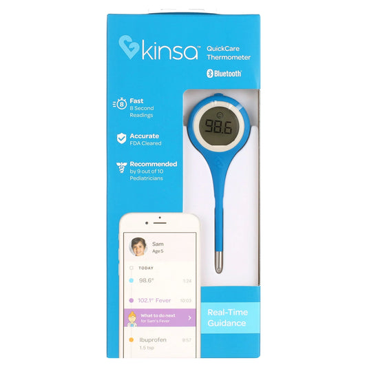 Kinsa Quick Care Bluetooth Smart Oral Thermometer for Fever