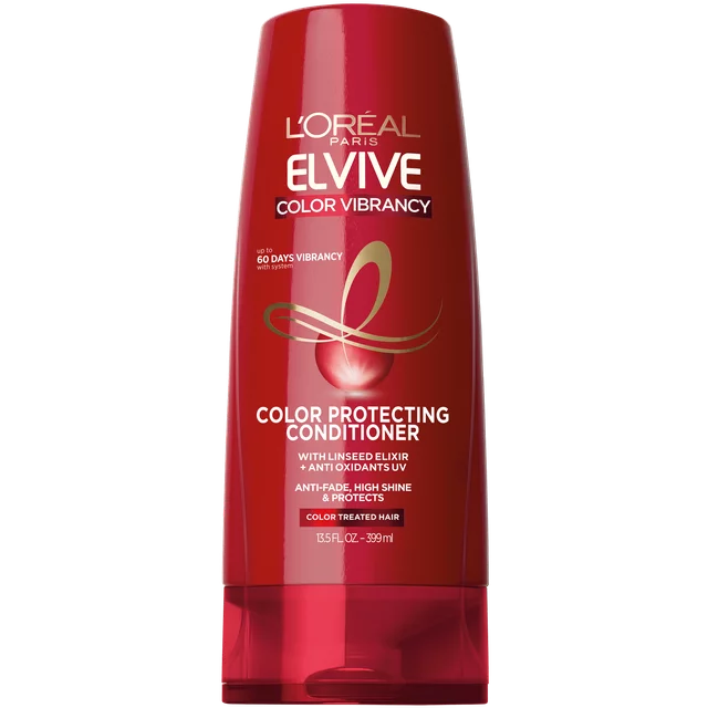 L'Oreal Elvive Color Vibrancy 色彩保護護髮素，含無籽 Elixir，13.5 液量盎司