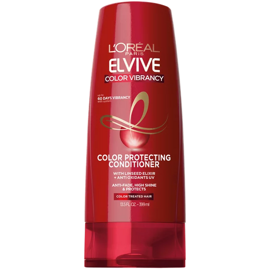 L'Oreal Elvive Color Vibrancy 色彩保護護髮素，含無籽 Elixir，13.5 液量盎司