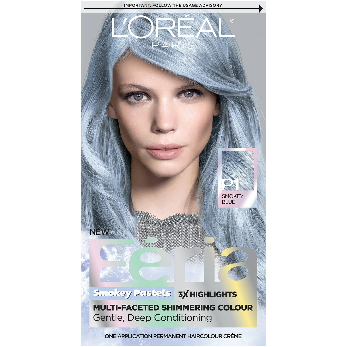 L’Oréal Feria Smokey Blue Permanent Hair Color