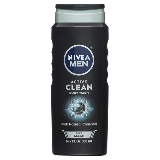 NIVEA MEN Deep Active Clean Charcoal Body Wash, 16.9 Fl Oz Bottle***