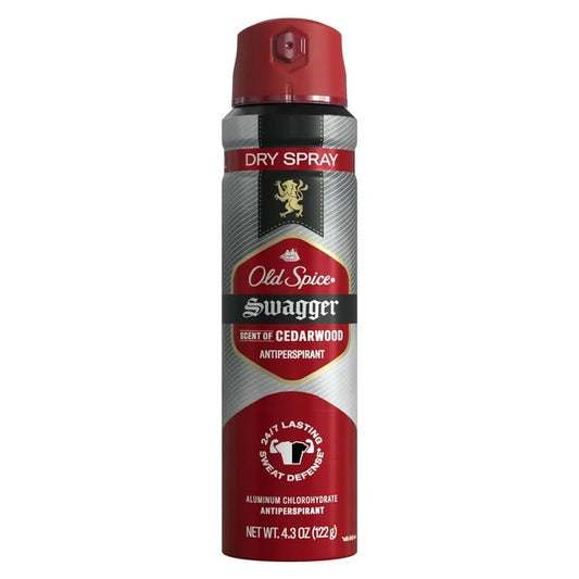 Old Spice Men's Antiperspirant Dry Spray, Swagger Scent, 4.3oz***