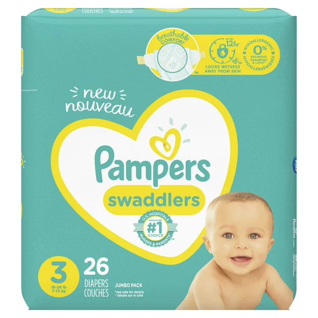 Pampers Swaddlers Diapers Jumbo Bags (click for all size options)