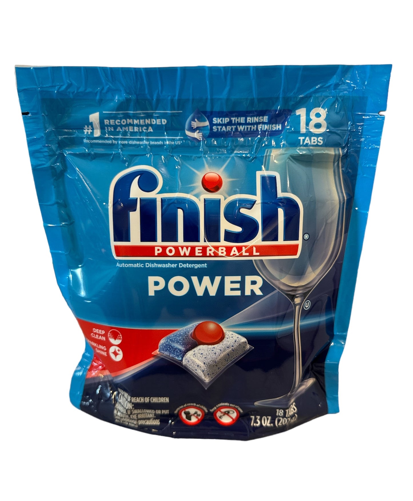 Finish Power - 18ct - Dishwasher Detergent - Powerball - Dishwashing Tablets