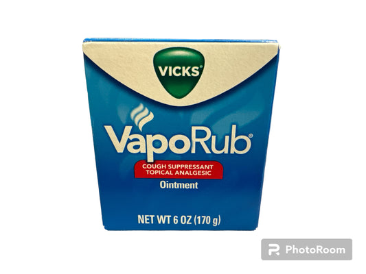 Vicks Vaporub 止咳胸部摩擦軟膏，原味，6 盎司