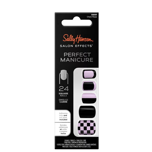 Sally Hansen Perfect Manicure Press on Nail Kit, Oval, 24pcs Multiple Styles Available!