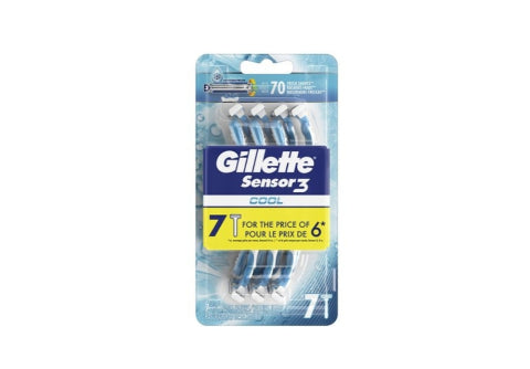 Gillette Sensor 3 涼爽拋棄式刮鬍刀 7 件