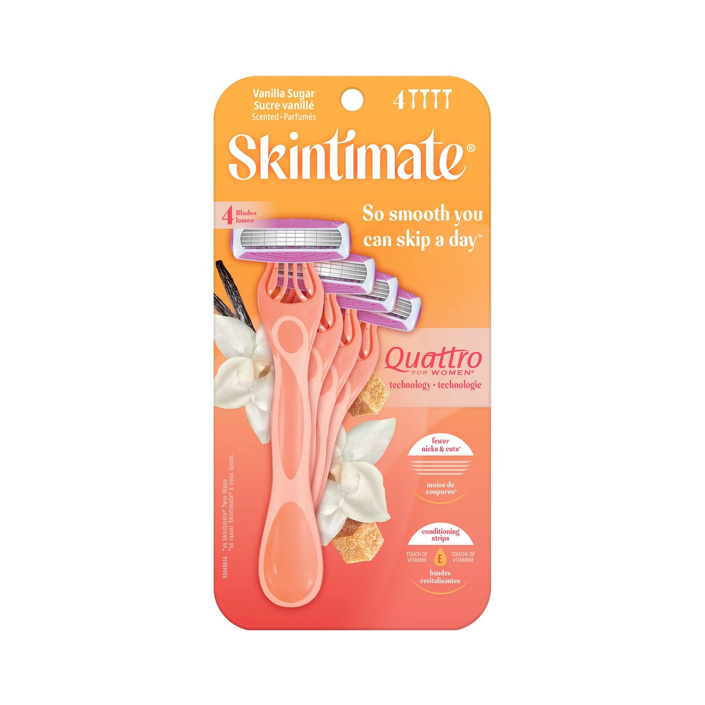 Maquinillas de afeitar desechables Skintimate Vanilla Sugar 4 unidades 