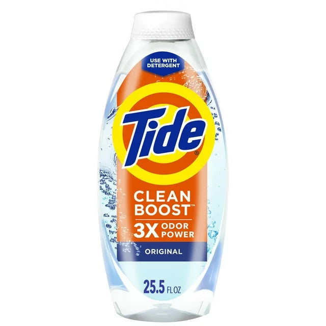 Tide Clean Boost Enjuague para telas, 25.5 fl oz, elimina olores, original