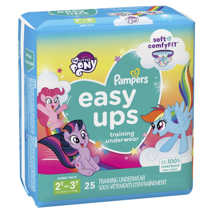 Pampers Easy Ups Training Underwear Girls Jumbo Bags