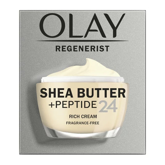 Crema hidratante Olay Regenerist con manteca de karité, sin fragancia, 1,7 oz