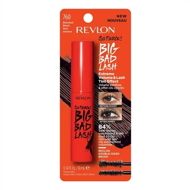 Máscara de pestañas Revlon So Fierce! Big Bad Lash, volumen extremo, duración 24 horas