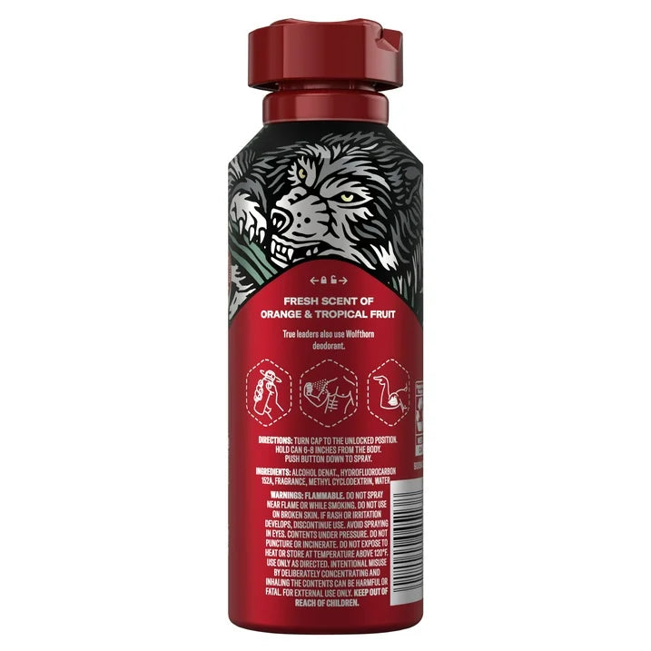 Old Spice Spray corporal sin aluminio, Wolfthorn, 5,1 oz***