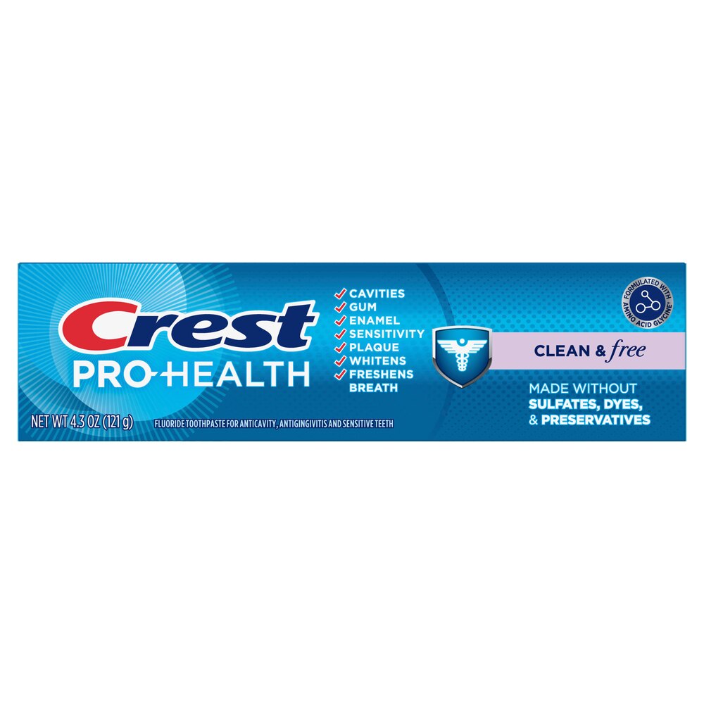 Pasta de dientes Crest Pro-Health Clean &amp; Free con flúor, 4,3 oz***