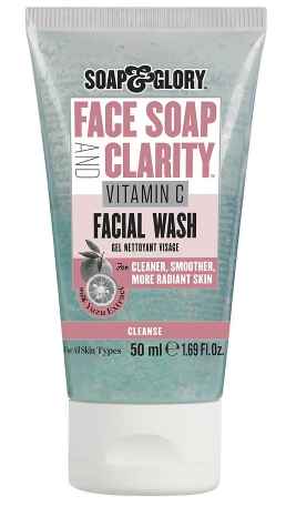 Soap &amp; Glory Face Soap &amp; Clarity Lavado facial diario con vitamina C 3 en 1 Tamaño de viaje - 1.69 fl oz