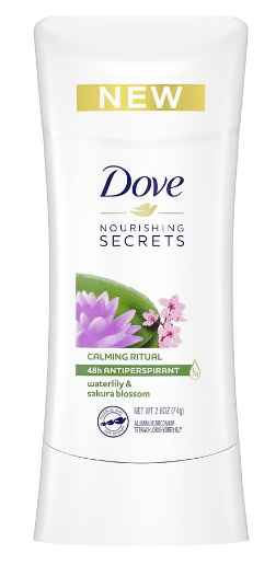 Dove Nourishing Secrets 止汗除臭棒睡蓮和櫻花 2.​​6 盎司