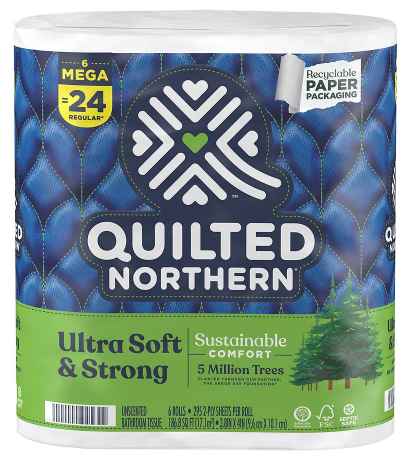 Quilted Northern Ultra Soft & Strong Toilet Paper 6 Mega Rolls