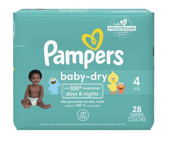 Bolsas grandes de pañales Pampers Baby Dry, 21 a 32 unidades (haga clic para ver todas las opciones de tamaño)