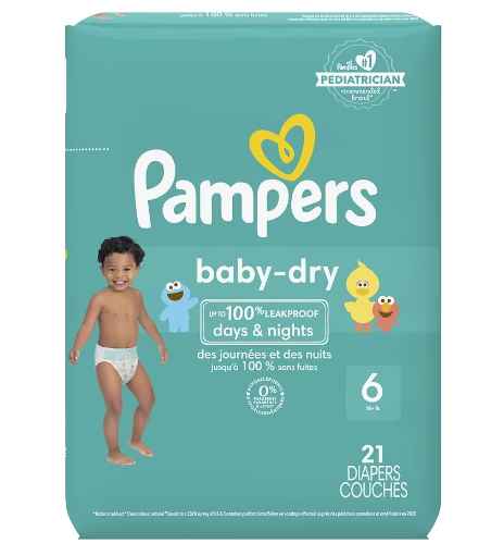 Pampers Baby Dry Diapers Jumbo Bags 21-32ct (click for all size options)