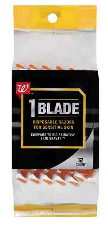 Walgreens Disposable Razors 1 Blade 12ct***