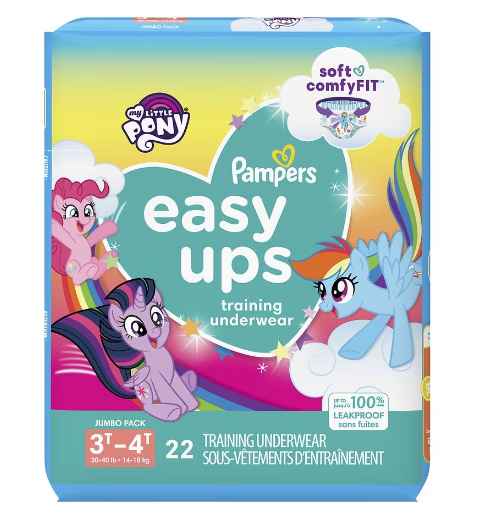 Ropa interior de entrenamiento Pampers Easy Ups para niñas, bolsas grandes