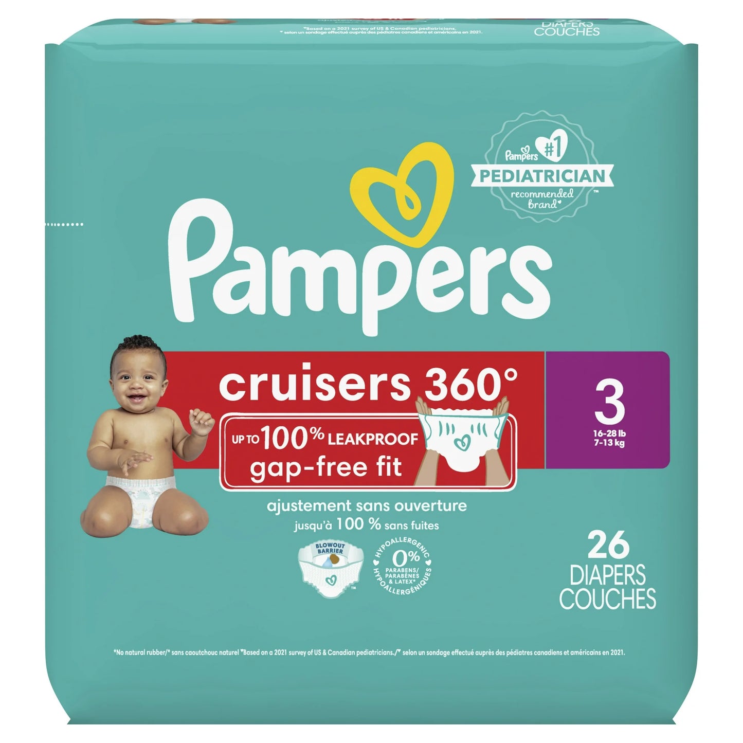 Bolsas para pañales Pampers Cruisers 360 Jumbo (haga clic para ver todas las opciones de tamaño)