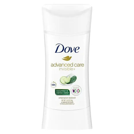 Dove Advanced Care Invisible Antitranspirante Agua de Pepino y Cactus 2.6oz