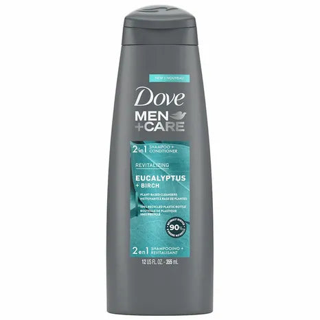 Dove Men+Care 2 In 1 Shampoo & Conditioner Eucalyptus & Birch 12oz***