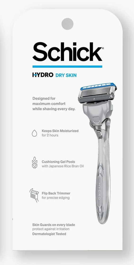 Schick Hydro Dry Skin Edición limitada con Stubl Saver y 2 cartuchos***